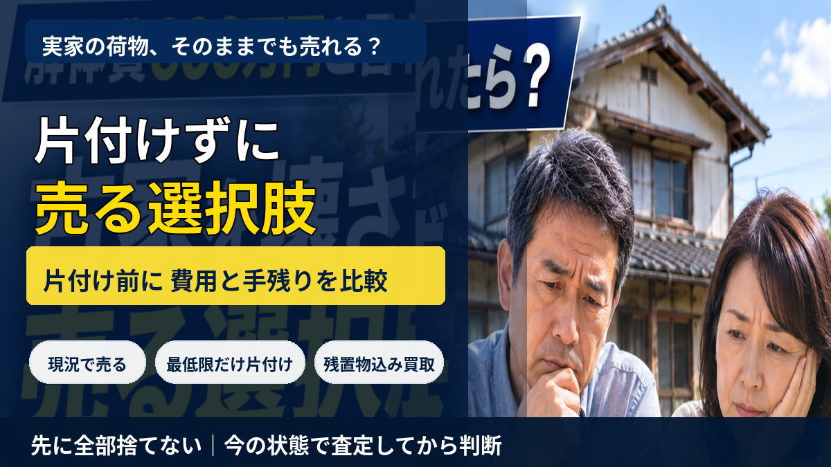 実家の荷物を片付けずに売却する選択肢